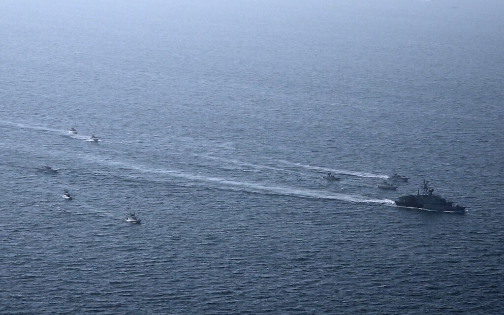 This handout photo released by Iran's Revolutionary Guards Corps (IRGC)'s official website Sepanews on February 16, 2026, shows navy ships during a military exercise by members of the IRGC and navy in the Gulf (SEPAH NEWS / AFP) This handout photo released by Iran's Revolutionary Guards Corps (IRGC)'s official website Sepanews on February 16, 2026, shows navy ships during a military exercise by members of the IRGC and navy in the Gulf (SEPAH NEWS / AFP)