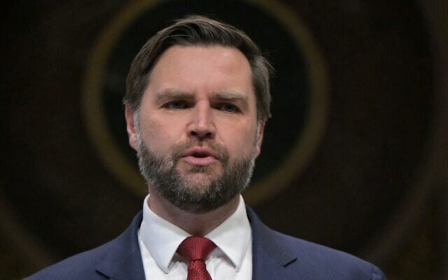 US Vice President JD Vance speaks about combatting fraud, at the Eisenhower Executive Office Building on the White House complex in Washington, DC, on February 25, 2026. Donald Trump said on February 24 that he was appointing Vice President Vance to lead a "war on fraud" as he railed against alleged abuses of government benefits in Democratic-controlled states -- particularly Minnesota. (Photo by Oliver Contreras / AFP) US Vice President JD Vance speaks about combatting fraud, at the Eisenhower Executive Office Building on the White House complex in Washington, DC, on February 25, 2026. Donald Trump said on February 24 that he was appointing Vice President Vance to lead a "war on fraud" as he railed against alleged abuses of government benefits in Democratic-controlled states -- particularly Minnesota. (Photo by Oliver Contreras / AFP)