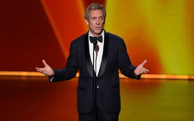 Hugh Laurie speaks at the 71st Primetime Emmy Awards on September 22, 2019, at the Microsoft Theater in Los Angeles. (Chris Pizzello/Invision/AP)