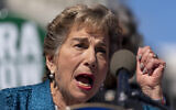 Rep. Jan Schakowsky speaks at a rally on Capitol Hill in Washington, Sept. 28, 2022 (AP/Andrew Harnik)