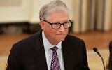 Bill Gates attends a dinner with US President Donald Trump in the State Dining Room of the White House, September 4, 2025, in Washington. (AP/Alex Brandon)
