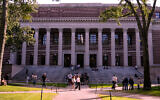 The Widener Library at Harvard University, September 30, 2025, in Cambridge, Massachusetts. (AP Photo/Charles Krupa)