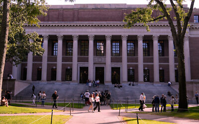 The Widener Library at Harvard University, September 30, 2025, in Cambridge, Massachusetts. (AP Photo/Charles Krupa)