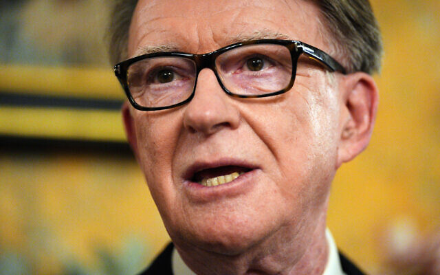 FILE - Britain's then-ambassador to the United States, Peter Mandelson, speaks during a reception at the ambassador's residence on February 26, 2025 in Washington. (Carl Court/Pool Photo via AP, File) FILE - Britain's then-ambassador to the United States, Peter Mandelson, speaks during a reception at the ambassador's residence on February 26, 2025 in Washington. (Carl Court/Pool Photo via AP, File)