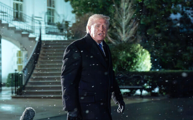 US President Donald Trump speaks to reporters on the South Lawn before departing the White House, February 6, 2026, in Washington. (AP Photo/Jose Luis Magana) US President Donald Trump speaks to reporters on the South Lawn before departing the White House, February 6, 2026, in Washington. (AP Photo/Jose Luis Magana)
