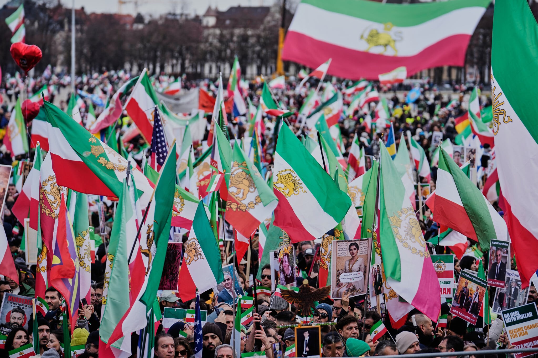 200,000 rally against Iran’s regime in Munich as Pahlavi urges ‘global day of action’