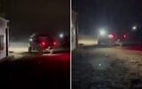 Settlers shine lights from an ATV in the West Bank hamlet of Fasai'il, February 9, 2026. (X video screenshot: used in accordance with Clause 27a of the Copyright Law)