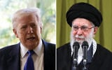 US President Donald Trump (left) seen arriving to a wedding event at his Mar-a-Lago estate in Palm Beach, Florida, February 1, 2026. (SAUL LOEB / AFP); Iran's Supreme Leader Ayatollah Ali Khamenei speaks during a meeting in Tehran on February 1, 2026, ahead of the 47th anniversary of the 1979 Islamic Revolution. (KHAMENEI.IR / AFP)