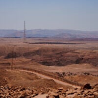 An illustrative photo of the Israel-Egypt border, September 9, 2025. (Yaniv Nadav/Flash90)