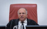 Supreme Court Deputy President Noam Sohlberg at a court hearing, February 2, 2026. (Yonatan Sindel/Flash90)