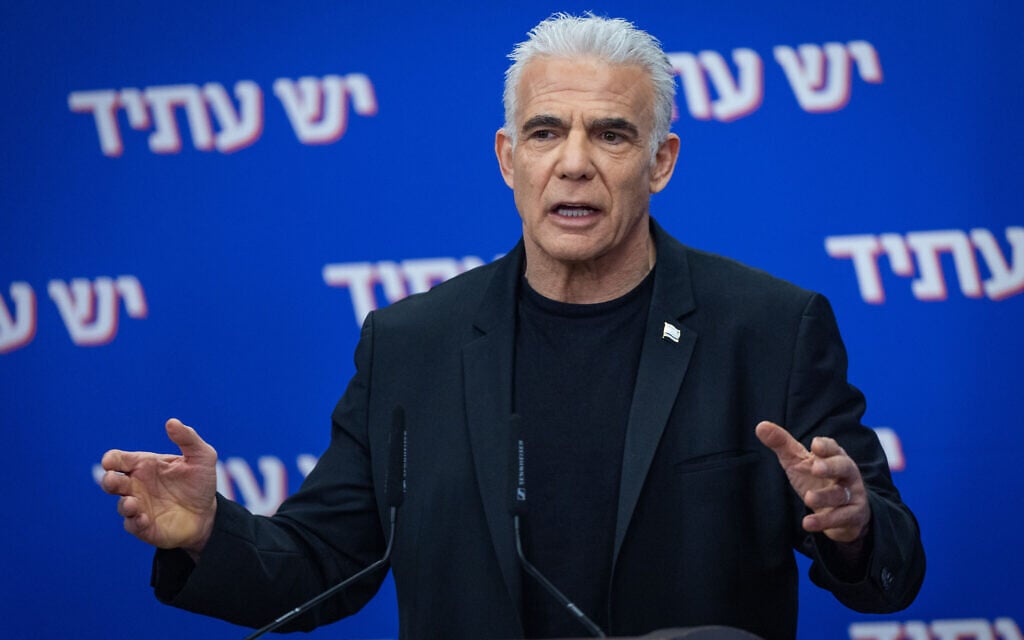 Lapid threatens to boycott Modi’s Knesset visit if High Court president not invited