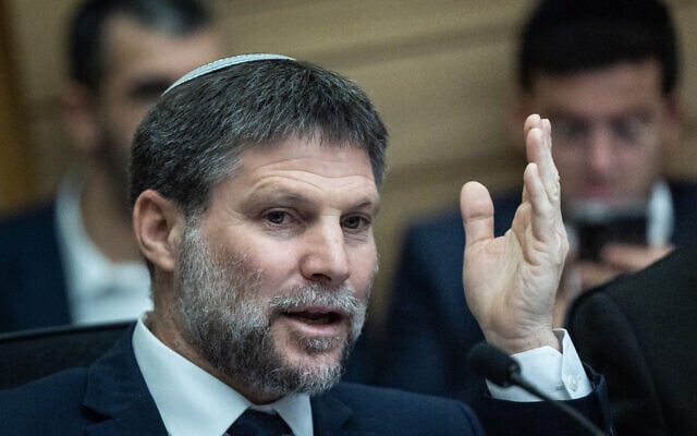 Finance Minister Bezalel Smotrich attends a Finance Committee meeting at the Knesset in Jerusalem on February 17, 2026 (Yonatan Sindel/Flash90) Finance Minister Bezalel Smotrich attends a Finance Committee meeting at the Knesset in Jerusalem on February 17, 2026 (Yonatan Sindel/Flash90)