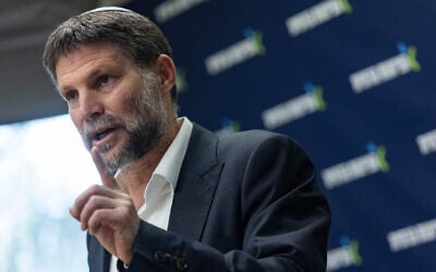 Finance Minister Bezalel Smotrich heads a Religious Zionist party faction meeting at the Knesset in Jerusalem, February 23, 2026. (Yonatan Sindel/ Flash90) Finance Minister Bezalel Smotrich heads a Religious Zionist party faction meeting at the Knesset in Jerusalem, February 23, 2026. (Yonatan Sindel/ Flash90)