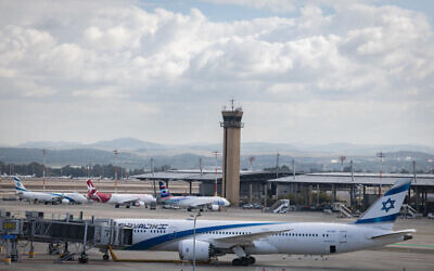 Illustrative: An El Al aircraft is seen at Ben Gurion International Airport near Tel Aviv on February 25, 2026 (Chaim Goldberg/Flash90)