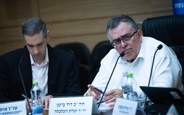 Likud MK David Bitan leads an Economic Committee meeting at the Knesset in Jerusalem, February 25, 2026. (Yonatan Sindel/Flash90) Likud MK David Bitan leads an Economic Committee meeting at the Knesset in Jerusalem, February 25, 2026. (Yonatan Sindel/Flash90)