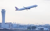 A British Airways flight departs Ben Gurion Airport, February 25, 2026. (Yossi Aloni/FLASH90)