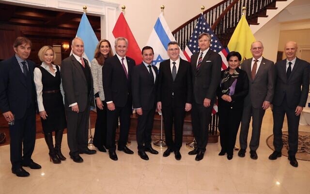 Foreign Minister Gideon Sa'ar meets with Latin American foreign ministers and US officials in Washington, DC, on February 3, 2026. (Israel Embassy in Washington) Foreign Minister Gideon Sa'ar meets with Latin American foreign ministers and US officials in Washington, DC, on February 3, 2026. (Israel Embassy in Washington)