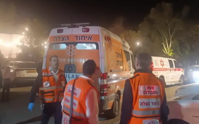 Paramedics at the scene of a wedding in central Israel after the groom suffered cardiac arrest, February 2, 2026 (United Hatzalah) Paramedics at the scene of a wedding in central Israel after the groom suffered cardiac arrest, February 2, 2026 (United Hatzalah)