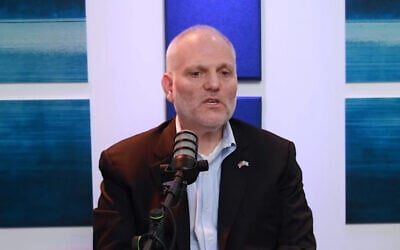 CEO of the Conference of Presidents of Major American Jewish Organizations William Daroff in The Times of Israel's Jerusalem studio, February 5, 2026. (ToI)