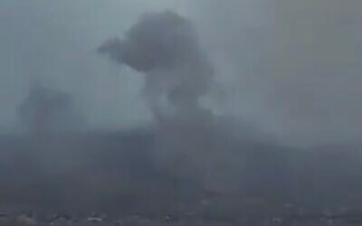 A screenshot from a video shows smoke rising from the site of an Israeli airstrike in the Beqaa Valley, in eastern Lebanon, on February 26, 2026. (Screenshot: X, used in accordance with Clause 27a of the Copyright Law) A screenshot from a video shows smoke rising from the site of an Israeli airstrike in the Beqaa Valley, in eastern Lebanon, on February 26, 2026. (Screenshot: X, used in accordance with Clause 27a of the Copyright Law)