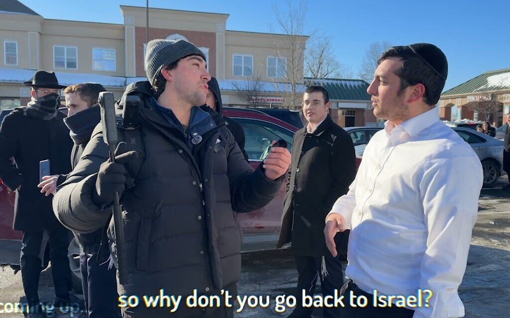 Tyler Oliveira interviews residents of Lakewood, New Jersey, in his YouTube video titled 'I Exposed New Jersey's Jewish Invasion...', February 2026. (Screenshot) Tyler Oliveira interviews residents of Lakewood, New Jersey, in his YouTube video titled 'I Exposed New Jersey's Jewish Invasion...', February 2026. (Screenshot)