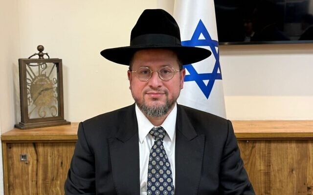 Rabbi Avraham Deri, nephew of Shas chairman Aryeh Deri, is elected as the chief rabbi of Beersheba on February 8, 2026. (Courtesy Religious Services Ministry)