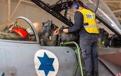 An Israeli Air Force fighter jet prepares to take off from an airbase in Israel for strikes in Iran, February 28, 2026. (Israel Defense Forces)