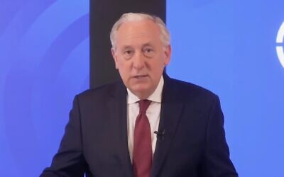 The president and CEO of the Jewish Federations of North America, Eric Fingerhut, gives the organization's first “State of the Jewish Union” address on February 19, 2026. (Screenshot via JTA) The president and CEO of the Jewish Federations of North America, Eric Fingerhut, gives the organization's first “State of the Jewish Union” address on February 19, 2026. (Screenshot via JTA)