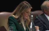 Carrie Prejean Boller speaks during the White House Religious Liberty Commission public hearing on February 9, 2026. (Screenshot via JTA)