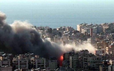 Footage shows IDF strikes in Beirut's southern suburbs following Israeli warnings, March 2, 2026. (Screenshot / Kamal Mehanna / AFPTV / AFP) Footage shows IDF strikes in Beirut's southern suburbs following Israeli warnings, March 2, 2026. (Screenshot / Kamal Mehanna / AFPTV / AFP)