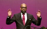 Texas pastor Frederick Haynes III delivers a sermon entitled 'Boots on the Ground,' March 1, 2026. (Screenshot via YouTube)