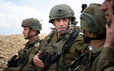 IDF Chief of Staff Lt. Gen. Eyal Zamir is seen in southern Lebanon, March 27, 2026. (Israel Defense Forces)