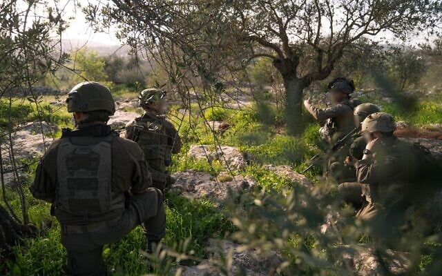 IDF troops in southern Lebanon, in a handout photo issued by the military on March 16, 2026. (Israel Defense Forces) IDF troops in southern Lebanon, in a handout photo issued by the military on March 16, 2026. (Israel Defense Forces)