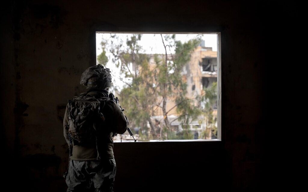 IDF troops of the Golani Brigade operate in southern Lebanon, in a handout photo issued by the military on March 26, 2026. (Israel Defense Forces)