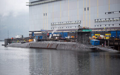 A Vanguard-class submarine undergoes maintenance at HM Naval Base Clyde at Faslane, north-west of Glasgow, Scotland on April 28, 2023. (Photo by Andy Buchanan / AFP) A Vanguard-class submarine undergoes maintenance at HM Naval Base Clyde at Faslane, north-west of Glasgow, Scotland on April 28, 2023. (Photo by Andy Buchanan / AFP)