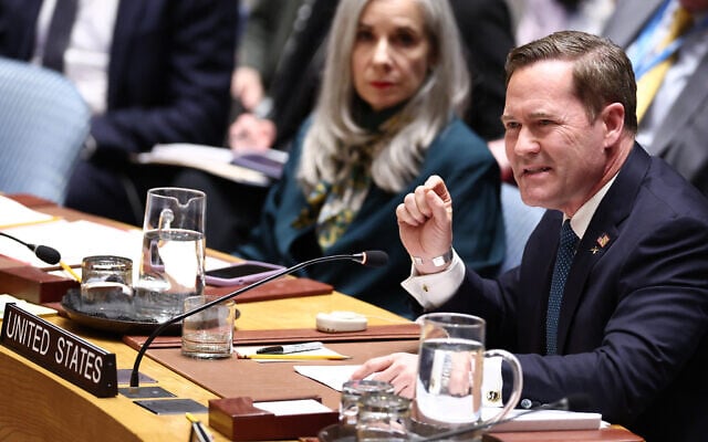 US Ambassador to the UN Mike Waltz Mike Waltz speaks during a United Nations Security Council meeting on the situation in the Middle East at the UN headquarters in New York on February 28, 2026. (CHARLY TRIBALLEAU / AFP) US Ambassador to the UN Mike Waltz Mike Waltz speaks during a United Nations Security Council meeting on the situation in the Middle East at the UN headquarters in New York on February 28, 2026. (CHARLY TRIBALLEAU / AFP)