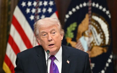 US President Donald Trump speaks during a roundtable on Ratepayer Protection Pledge in the Indian Treaty Room at the Eisenhower Executive Office Building on the White House campus in Washington, DC on March 4, 2026. (ANDREW CABALLERO-REYNOLDS / AFP)