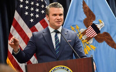 US Secretary of Defense Pete Hegseth speaks during a press conference at US Central Command (CENTCOM) headquarters at MacDill Air Force Base in Tampa, Florida, on March 5, 2026 (Octavio JONES / AFP)