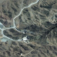This handout satellite image courtesy of Vantor shows an overview of the Pickaxe Mountain tunnel complex adjacent to the Natanz Nuclear Facility near Natanz, Isfahan province, in central Iran on March 7, 2026. (Satellite image ©2026 Vantor / AFP)