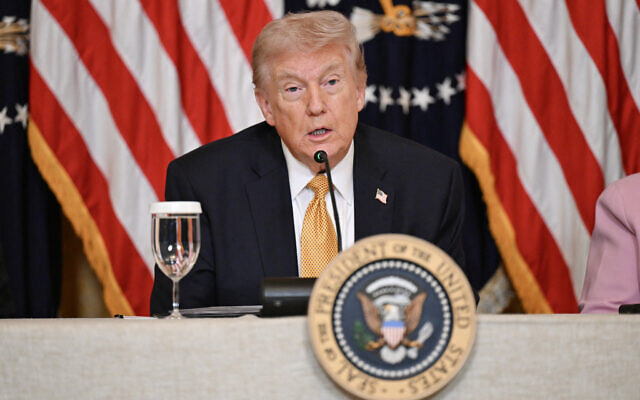 US President Donald Trump speaks during a lunch with the Kennedy Center Board Members in the East Room of the White House on March 16, 2026 in Washington, DC (Annabelle GORDON / AFP) US President Donald Trump speaks during a lunch with the Kennedy Center Board Members in the East Room of the White House on March 16, 2026 in Washington, DC (Annabelle GORDON / AFP)