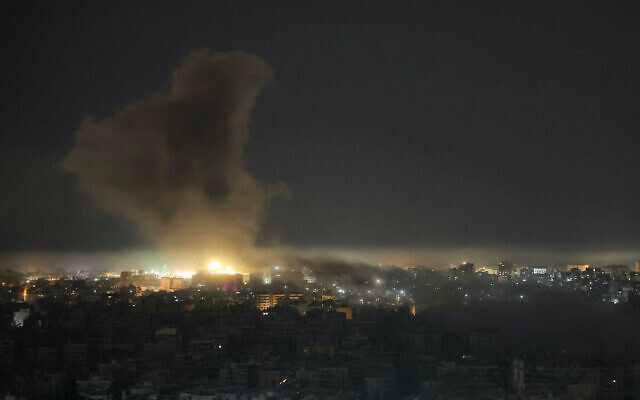 Smoke rises from the site of an Israeli airstrike that targeted an area in Beirut's southern suburbs on March 24, 2026. (Ibrahim AMRO / AFP) Smoke rises from the site of an Israeli airstrike that targeted an area in Beirut's southern suburbs on March 24, 2026. (Ibrahim AMRO / AFP)