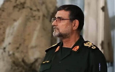 This handout photo provided by Iran's Revolutionary Guard Corps (IRGC) official website Sepah News on February 1, 2025, shows IRGC navy commander Admiral Alireza Tangsiri talking to a reporter during the unveiling of the Qadr-380 naval cruise missile in an undisclosed location in Iran. (SEPAH NEWS / AFP) This handout photo provided by Iran's Revolutionary Guard Corps (IRGC) official website Sepah News on February 1, 2025, shows IRGC navy commander Admiral Alireza Tangsiri talking to a reporter during the unveiling of the Qadr-380 naval cruise missile in an undisclosed location in Iran. (SEPAH NEWS / AFP)