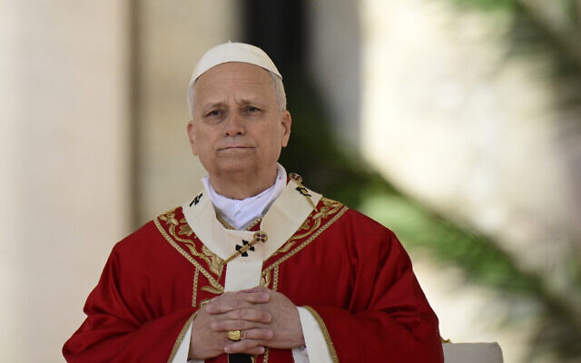 Pope Leo XIV leads a mass for Palm Sunday at St Peter's square in the Vatican on March 29, 2026. (Tiziana FABI / AFP)