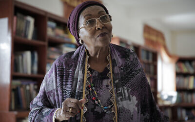 Edna Adan Ismail is interviewed in Hargeisa, Somaliland on Tuesday, Feb. 8, 2022. (AP/Brian Inganga)