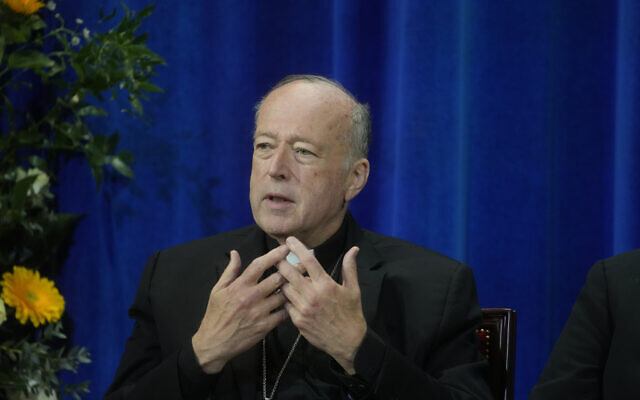 Cardinal Robert McElroy of Washington attends a press conference at the North American College in Rome, Friday, May 9, 2025. (AP/Gregorio Borgia) Cardinal Robert McElroy of Washington attends a press conference at the North American College in Rome, Friday, May 9, 2025. (AP/Gregorio Borgia)