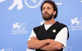 Motaz Malhees poses for photographers at the photo call for the film 'The Voice of Hind Rajab' during the 82nd edition of the Venice Film Festival in Venice, Italy, September 3, 2025. (Scott A. Garfitt/Invision/AP)