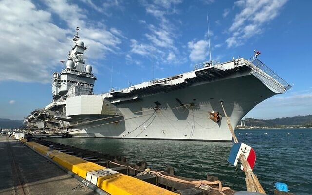 French aircraft carrier The Charles de Gaulle docks at Subic Bay port, a former U.S. Naval base northwest of Manila, Philippines, February 23, 2025. (AP Photo/Joeal Calupitan, File) French aircraft carrier The Charles de Gaulle docks at Subic Bay port, a former U.S. Naval base northwest of Manila, Philippines, February 23, 2025. (AP Photo/Joeal Calupitan, File)