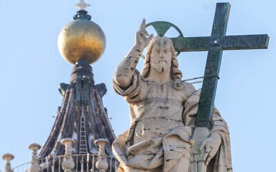 A statue of Jesus Christ on the facade of St. Peter's Basilica at the Vatican, Nov. 10, 2020. (AP/Andrew Medichini, File)