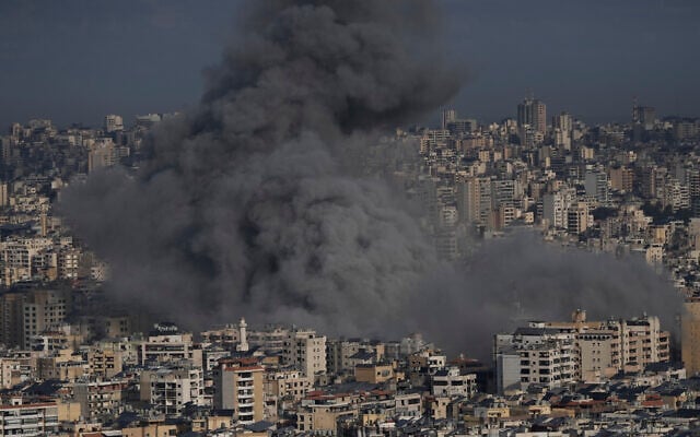Smoke rises following an Israeli airstrike in Dahiyeh, Beirut's southern suburbs, Lebanon, March 4, 2026. (AP Photo/Bilal Hussein) Smoke rises following an Israeli airstrike in Dahiyeh, Beirut's southern suburbs, Lebanon, March 4, 2026. (AP Photo/Bilal Hussein)