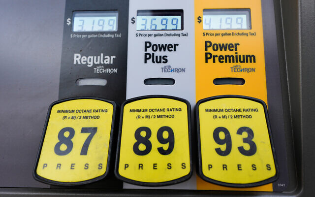 Fuel prices are shown on a gas pump at a filling station in Richardson, Texas, March 6, 2026. (AP/Tony Gutierrez) Fuel prices are shown on a gas pump at a filling station in Richardson, Texas, March 6, 2026. (AP/Tony Gutierrez)